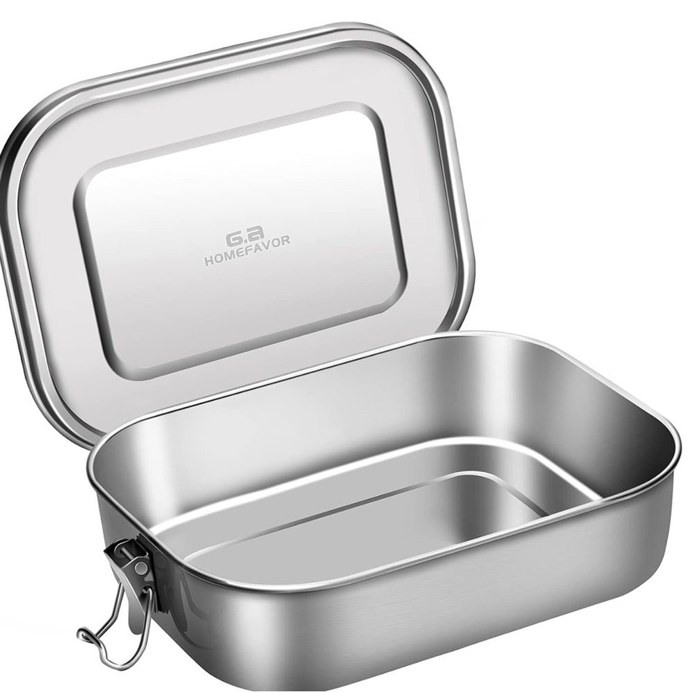G.a HOMEFAVOR 304 Stainless Steel Lunch Box-1200ML/40oz Large Metal Leak Proof